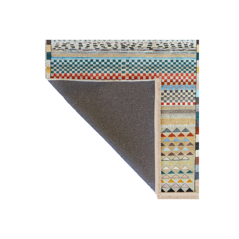 Barcelona Collection Multicolored Shapes Detailed Pattern Modern Decorative Machine Washable Area Rug, Runner 4'11" x 9'10"