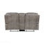 Ensemble de canapé inclinable moderne gris-brun 3 pièces avec canapé et causeuse en microfibre polie
