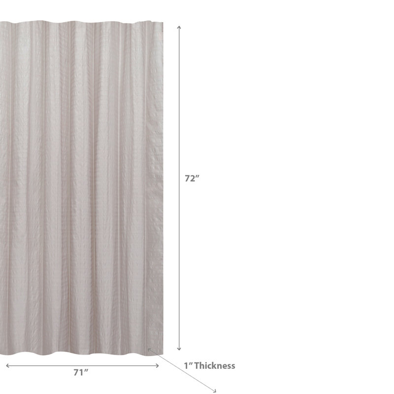 Ensemble de rideau de douche de couleur unie 13 pièces + crochets Tanuj, Taupe