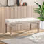 Polyester Blend Upholstered Bench
