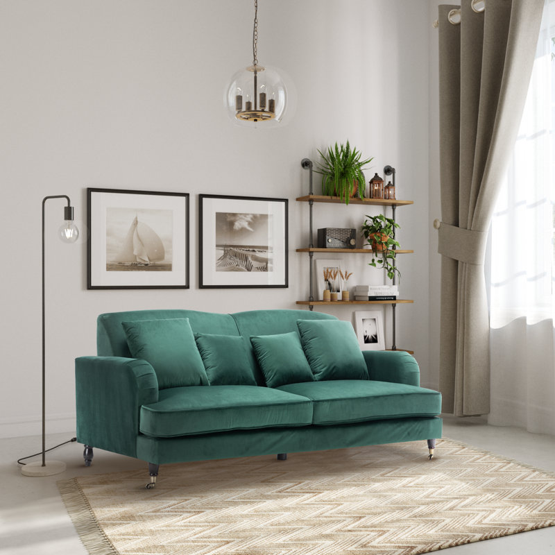 Penermon Roll Arms Sofa, Bottle Green, 3