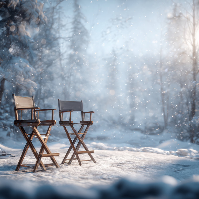 «Silent Winter Clearing», art mural sur toile tendue, 12 po x 12 po