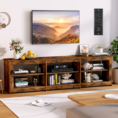 Benjie 78.7'' W Media Console with Outlets for TV up to 85"
