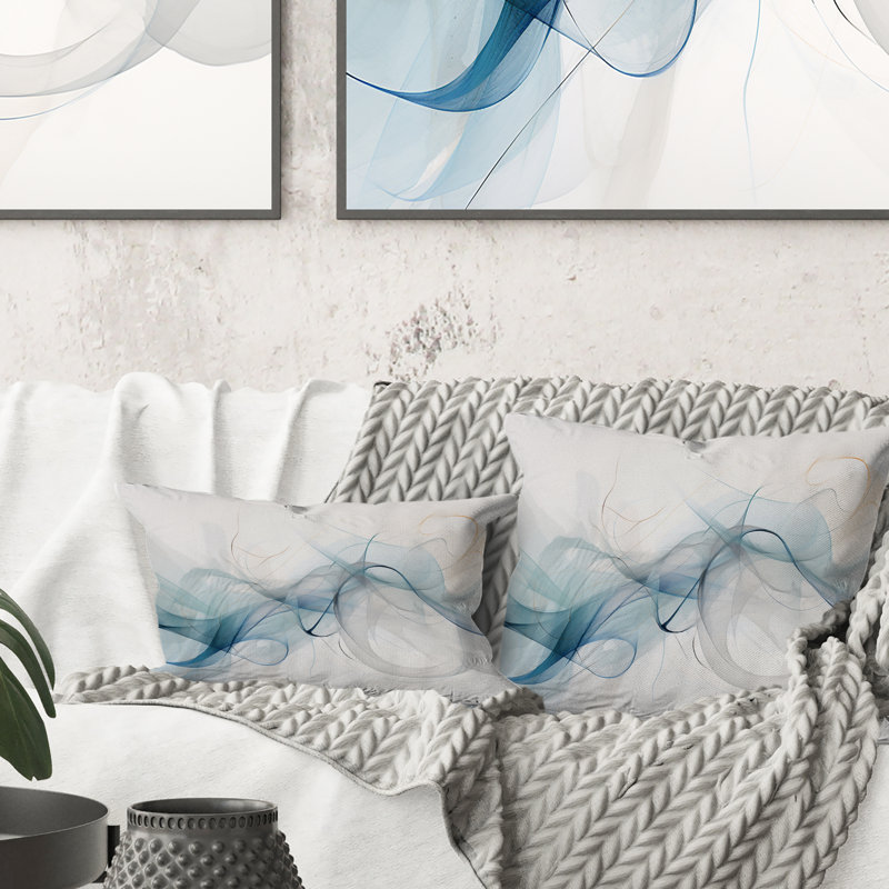 «White Grey Line Art Abstract Calligraphy», impression sur toile