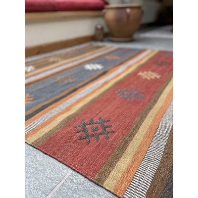 Strozier Striped Hand Woven Area Rug