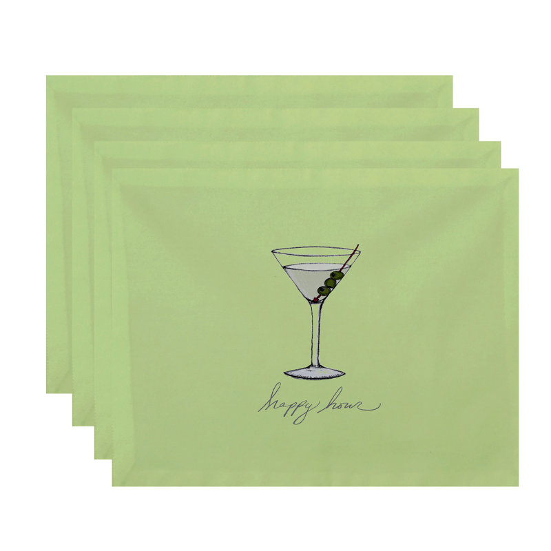 Ensemble de napperons 4 pièces Josefien Martini, Vert clair