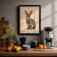 Upright Rabbit Boho - Framed Print-1084196715-1084196709
