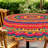 Washable Bohemian Watercolor Abstract Pattern Polyester Tablecloth