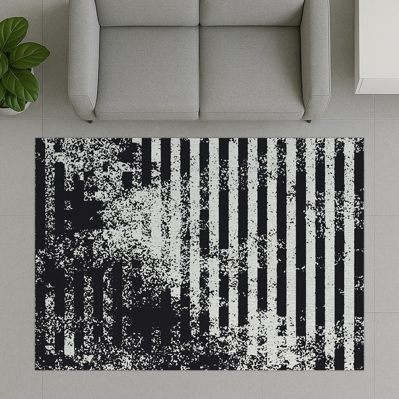 Striped Area Rug, Rectangle 90 x 150 cm