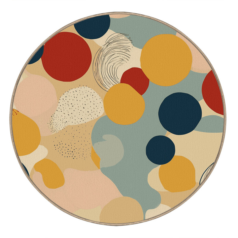 Groovy Beam Rug, Round 8'