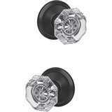 Custom Alexandria Non-Turning Glass Knob with Alden Trim