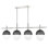 Nyack - 4 Light Island Light - Polished Nickel/Black Finish