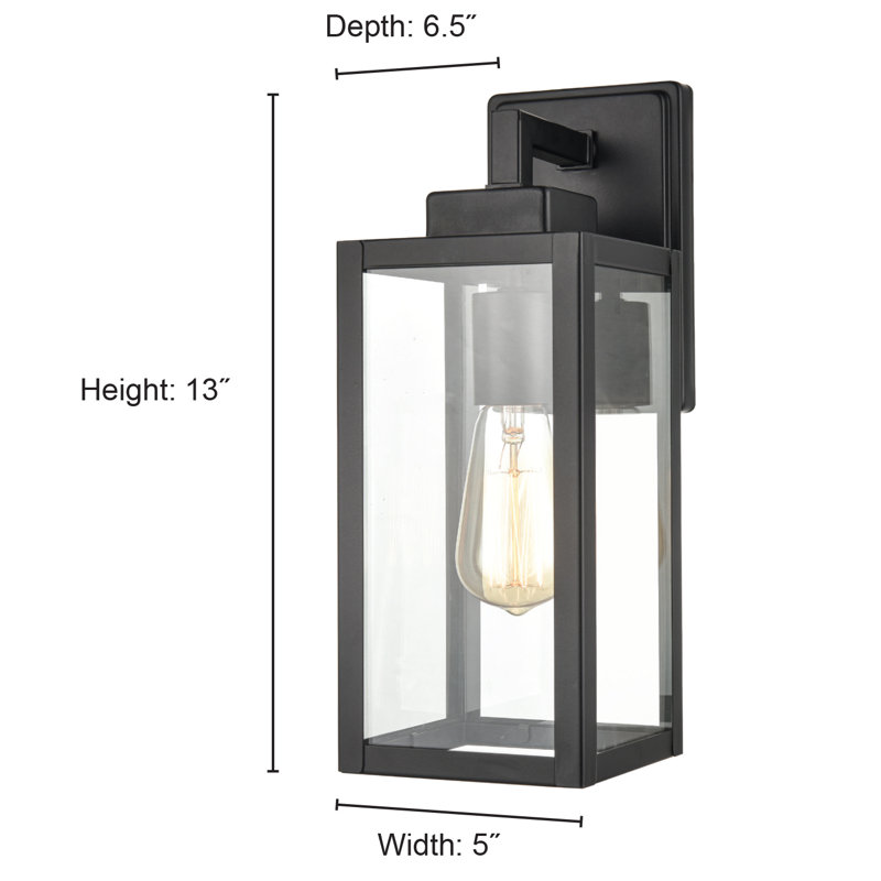 Ashtyn 1 Light 13" Tall Outdoor Wall Sconce, Powder Coated Bronze