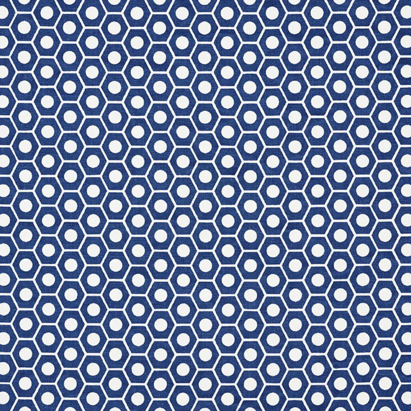 Tissu Schumacher x Studio Bon Queen B, Bleu marine