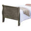 Lit simple traditionnel gris pour les espaces confortables