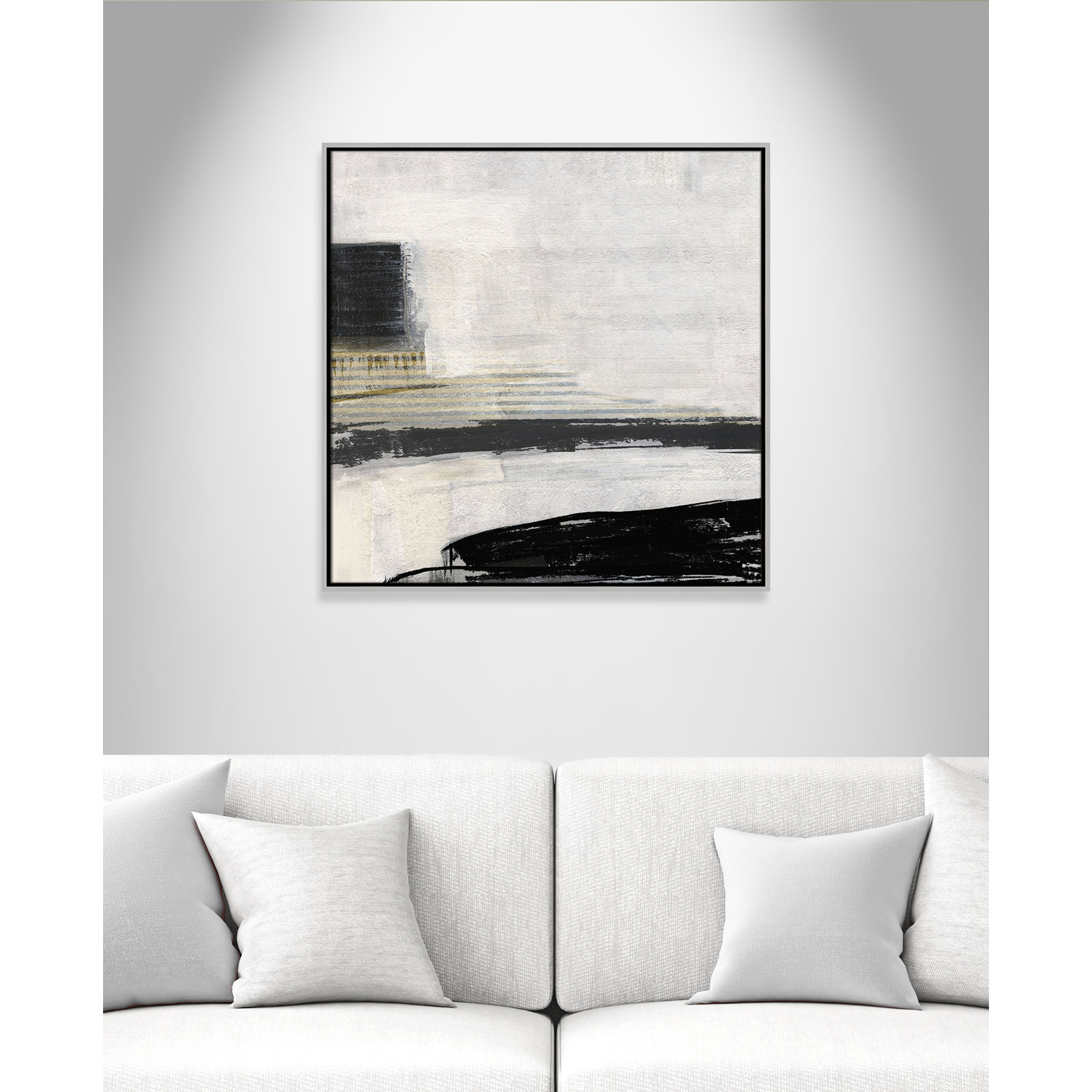 La Bande I Print by Sally Swatland, Silver, 31.5" H x 31.5" W