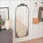 Arched Full Body Mirror With Vintage Ornate Carved Applique On Top And Bottom, Hanging Wall Mounted Mirror, For Living Room Bedroom Retro Home Decor Mirror-797435714