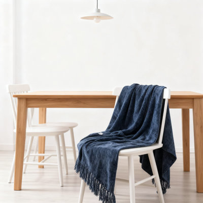 Soft Chenille Throw Blanket With Elegant Fringe Tassels For Couch, Sofa, And Bed, Lightweight Yet Warm And Durable Home Decor