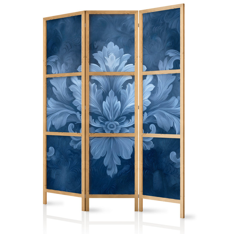 171cm H Solid Wood Folding Room Divider, 171cm H x 135cm W x 1.2cm D, 3