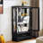 Lighted Glass Curio Cabinet With Adjustable Shelves - Elegant 2-Door Display & Built-In Drawer, Timeless Design, Includes Bulb-598228360