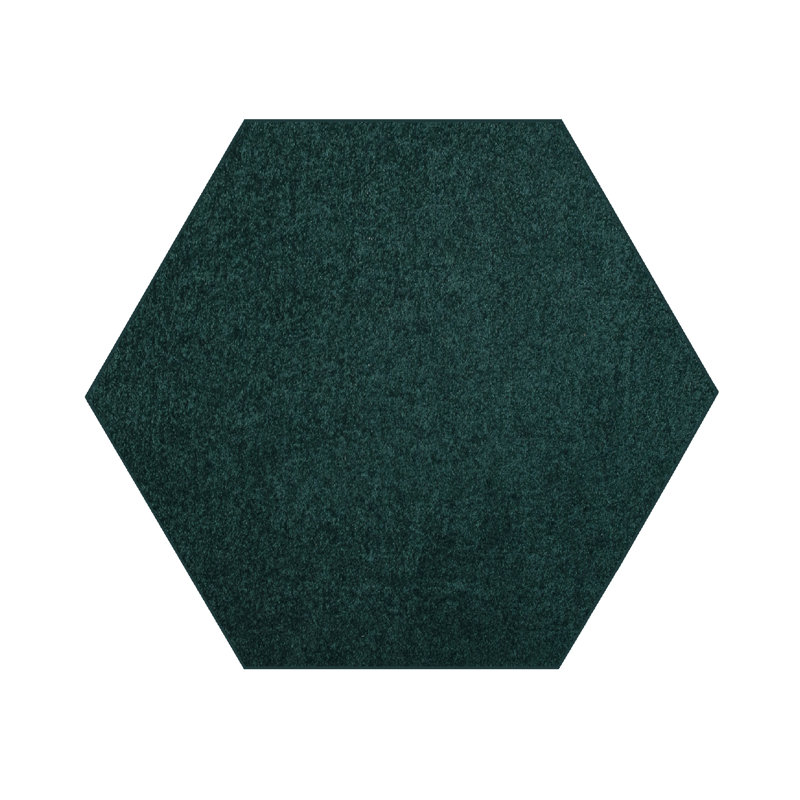 Modern Plush Pet and Kids Friendly Solid Color Forest Green Area Rugs, Stain & Fade Resistance, Perfect for Living Room, Dining Room, Bedroom, Playroom and Kidsroom, Event, Wedding, Amberlea Binded Rug