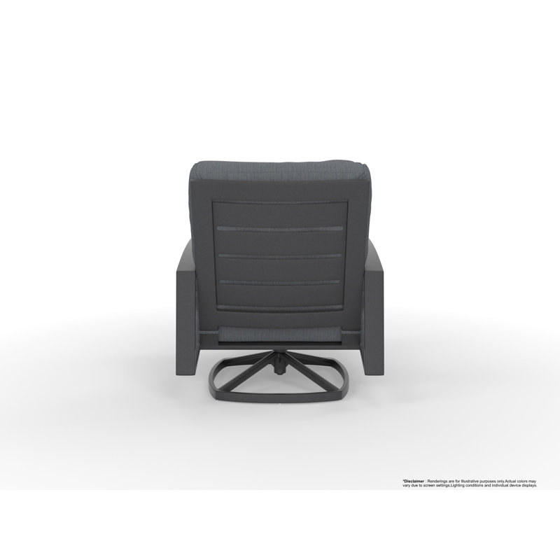 Arc Outdoor Lounge Chair, Sahara Denim, Carbon Black