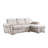 Reversible Sectional With , Beige Chenille And Compact Storage Sleeper Storage, Comfortable Seats