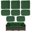 Ensemble de 8 coussins de remplacement pour l'extérieur de 4 po - 3 coussins de siège, 3 dossiers, 2 coussins de coin - Ensemble de coussins seulement-1656110348