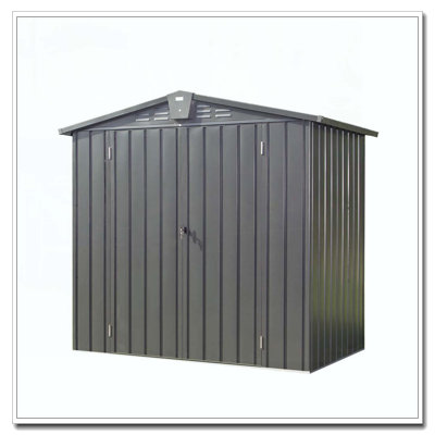 Outdoor Storage Shed 10'x8', Metal Tool Sheds Storage House with Lockable Double Door,Large Bike Shed Waterproof for Garden,Backyard,Lawn(Brown)