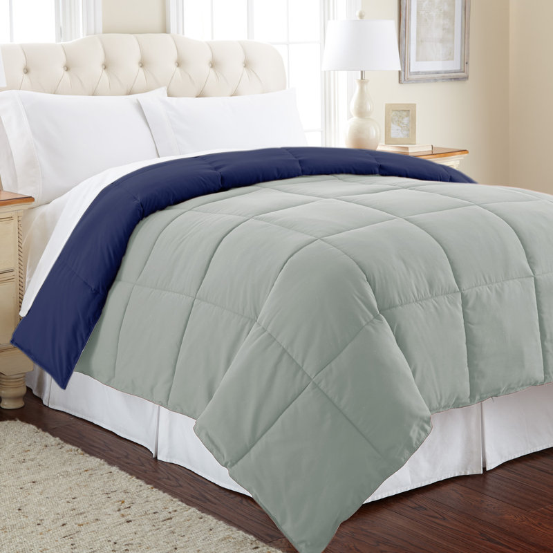 Modern Threads Sanctuary by PCT Down Alternative Microfiber Quilted Reversible Comforter & Duvet Insert - Soft, Comfortable Alternative to Goose Down - Bedding for All Seasons