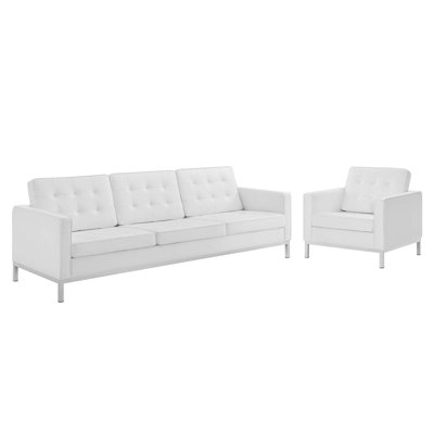 Ensemble de canapé et fauteuil capitonné Loft