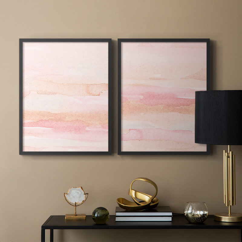 «Rose Fade I», reproduction encadrée de qualité supérieure - prête à être accrochée - aucun clou requis - aucun clou requis
