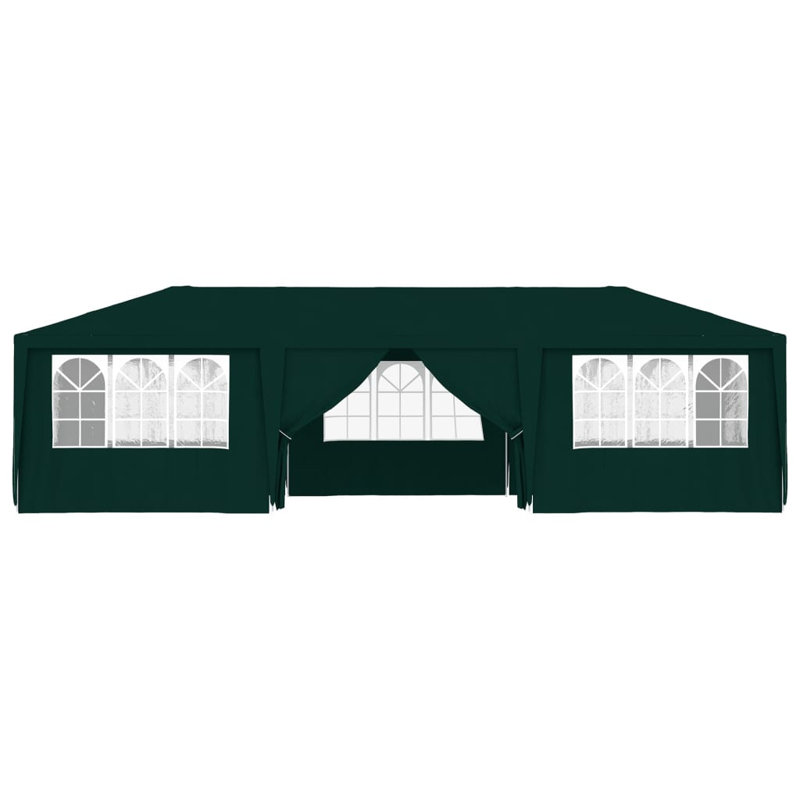 vidaXL Party Tent Green Polyethylene 13.1 x 29.5 ft, Green
