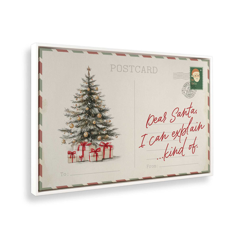 Impression sur toile, carte postale confession, H 20,75 po x l 30,75 po, Blanc opaque