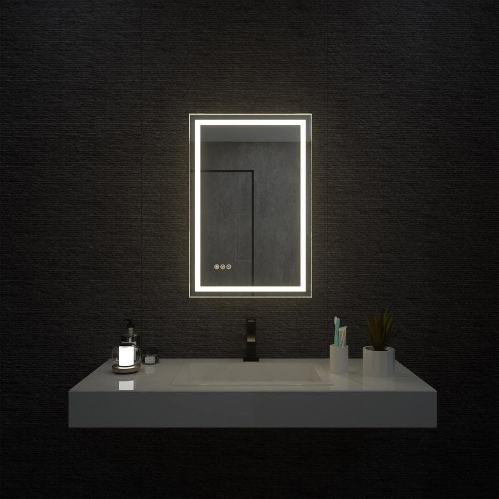 Brayden Studio Dacoda Lighted Bathroom Mirror Defog, Touch Sensor ...