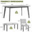 Ensemble de table de salle à manger 6 pièces, table de salle à manger rustique de style campagnard avec 4 chaises et banc rembourrés, ensemble de table de salle à manger en bois massif pour 6 personnes (assemblage facile, gris)-614375256