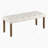 6-Piece Farmhouse Dining Table Set with 72" Wood Rectangular Table and Bench