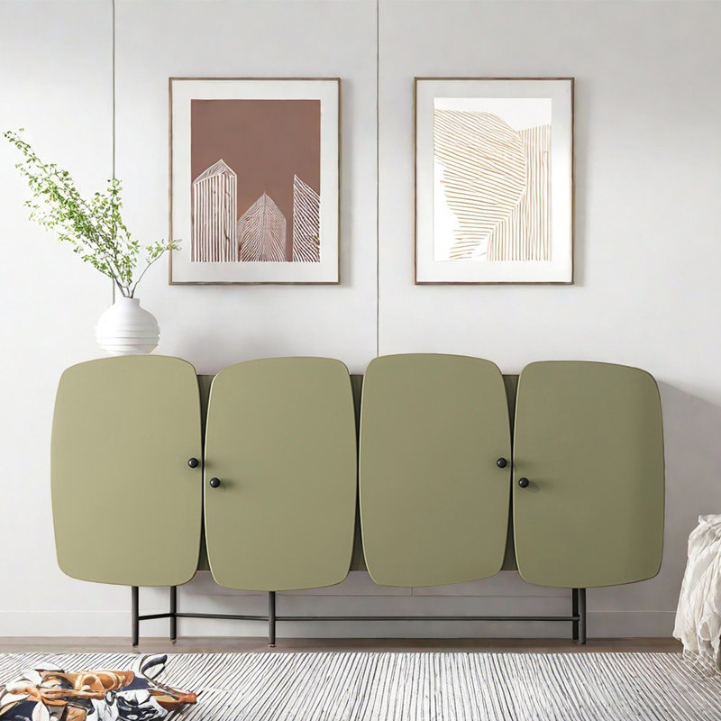 Modern Minimalist Sideboard Cabinet, Light Green