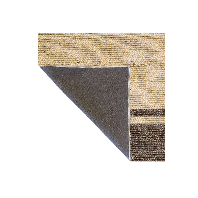Tapis décoratif beige en osier lavable à la machine, Sous-tapis rectangulaire de 3 pi 3 po x 4 pi 11 po