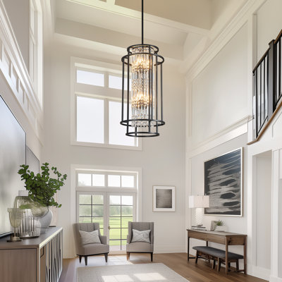 Luminaire suspendu en cristal noir de style minimaliste moderne avec lustre pour îlot de cuisine, salon et salle à manger Jennesa (paquet de 1)