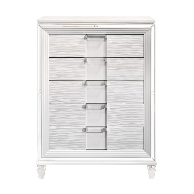 Commode 5 tiroirs Bridgnorth, Blanc