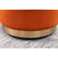 Fauteuil pivotant en velours orange par - Ajout élégant et confortable, coussin en mousse haute, base en or poli-1186906865
