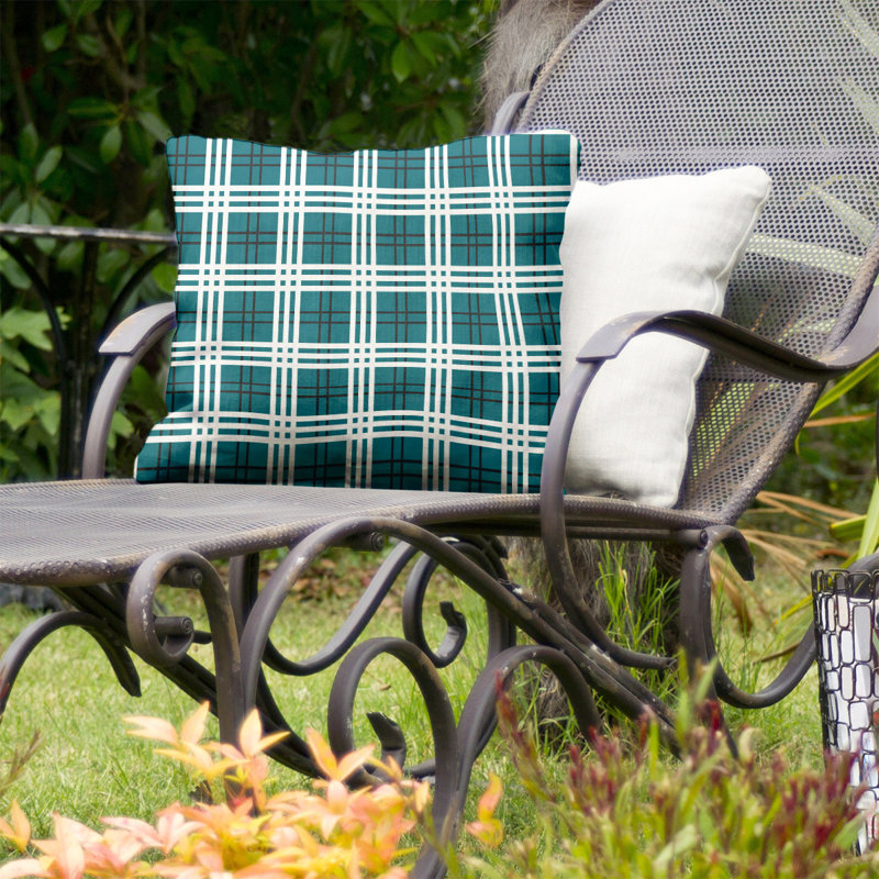 Housse de coussin d'extérieur carré R-Baltimore Football, 16 po x 16 po, Polyester/ Bourre en polyester