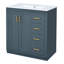 Meuble-lavabo de 30 po avec lavabo en céramique, structure en bois massif, 3 tiroirs, glissière à tiroir lisse, rangement spacieux de style rétro, style, portes-2105798568