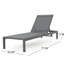 Fauteuil de détente confortable en filet gris et dossier réglable pour l'extérieur