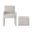 Fauteuil demi-tonneau rembourré avec repose-pieds-106359934