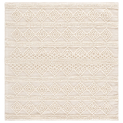 Natura Handwoven Wool/Cotton Beige Area Rug