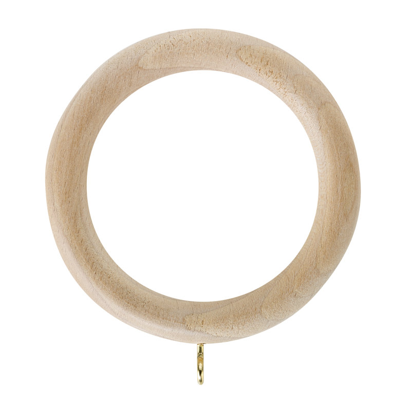 Shiey Unfinished Wood Curtain Rings, 9.8cm H x 9.8cm W