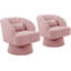 Fauteuil pivotant à rayures, fauteuil d'appoint moelleux avec coussin-1553782315