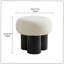 Tabouret champignon, siège en laine d'agneau, tuyau en PVC tonneau-2038199019-2038199018